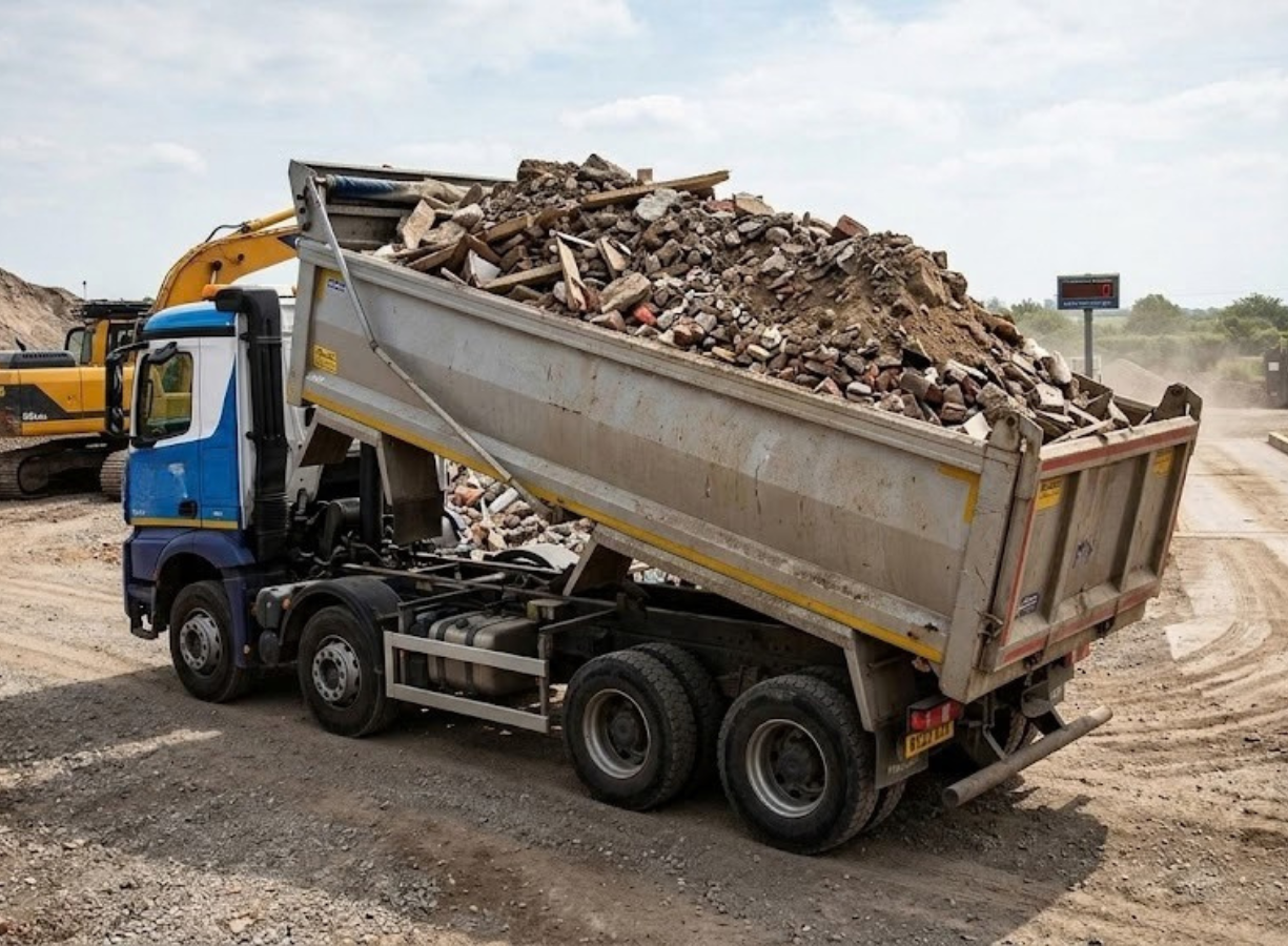 Overfilled Tipper Truck